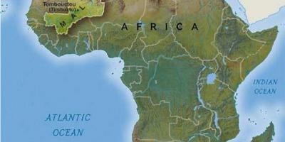 מאלי במערב אפריקה מפה